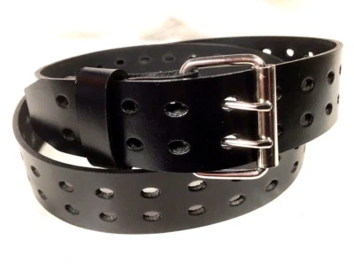 Cinturón de cuero 2 puntas sujeción CINTURÓN HEBILLA EXTRAÍBLE ojal ojal RATS BUM Foto 1 de 4