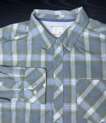 Horny Toad Para Hombres XL Mezcla de Algodón Orgánico Manga Larga Abotonada Foto 1 de 4