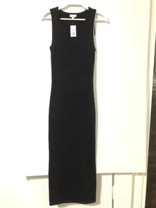 New With Tag - Lily Loves black sleeveless round neck knit maxi dress size M - Picture 1 of 3