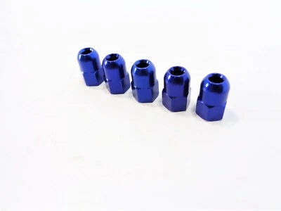 5 Traxxas Blue Aluminum Antenna Nuts Slash Rustler E-Revo Bandit Stampede T-Maxx - Image 1 of 3