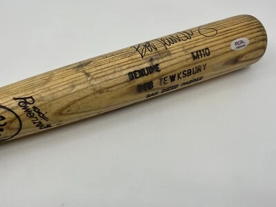Bob Tewksbury Padres Signed Autograph Game Used Louisville Slugger Bat PSA DNA - Image 1 of 4