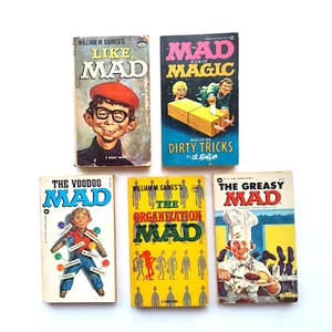 Vintage MAD Paperbacks Lot of 5 Voodoo Organization Magic Greasy Like MAD - Picture 1 of 3