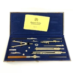 Original RICHTER Drafting Compass Tool set, Technical Drawing Vintage Germany - Picture 1 of 7