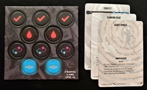 Tarjetas de táctica de Marvel Crisis Protocol Bullseye + Daredevil SOLAMENTE, fichas SIN MINIS - Imagen 1 de 1