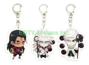 3er Set Naruto Anime Acryl Schlüsselanhänger Hashirama, Obito, Madara - Bild 1 von 2