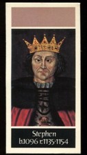 Tobacco Card, Carreras, Black Cat, KINGS & QUEENS OF ENGLAND, 1977, Stephen, #4