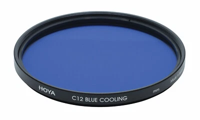 Genuine HOYA C12 BLUE COOLING Filter 58mm,NEW,Balance out reddish or orange hues - Image 1 of 4
