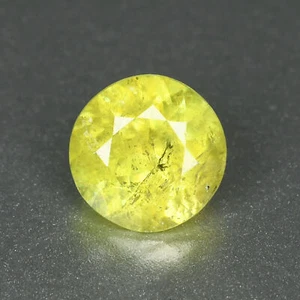0,79 Ct Favoloso Taglio Tondo 5,6 MM 100% Verde Naturale Pakistan Sfene Titanite - Foto 1 di 5