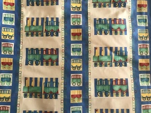 Designers Guild Fabric 1989 ‘Wagon Train' Cotton Fabric FQ Blue & Yellow 22x18” - Picture 1 of 5