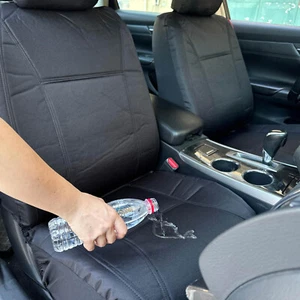 Fundas de asiento de coche delanteras impermeables de lona negro azabache para Ford F-150 2024 - Imagen 1 de 7