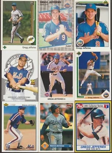 GREGG JEFFERIES LOTTO 55 CARTE DA BASEBALL ROYALS METS BURLINGAME - Foto 1 di 3