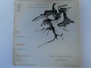 ORCHESTRE DU SÜDWESTFUNK - HANS ROSBAUD berg / webern / stravinsky VEGA LP - Picture 1 of 2