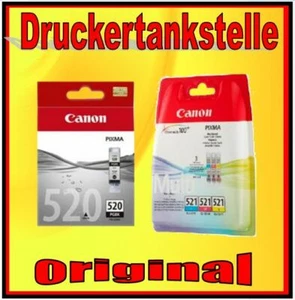 orig. Patronen CANON PIXMA PGI-520BK CLI-521CMY MP560 MP620 MP630 MP640 MP980 - Bild 1 von 3