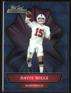 2021 Wild Card Alumination Davis Mills Blue Holo #ABC-67 RC Houston Texans - Picture 1 of 2