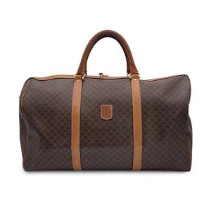 Borsa da viaggio Celine Brown Macadam Canvas Duffel Duffle Weekender - Picture 1 of 6