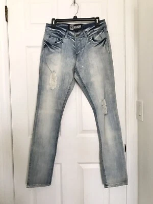 Social Collision Jeans Mens 30x32 Blue Indie Fit Skinny Straight. - Image 1 of 4