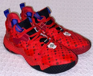 ADIDAS Harden Vol 6 Vivid Red Blue Black Basketball Shoes Sneakers NEW Mens 13.5 - Picture 1 of 10