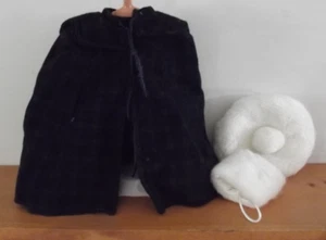 Cappotto vintage Pleasant Company ragazza americana Samantha a quadri con cappello bianco e manicotto - Foto 1 di 11