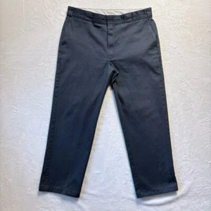 Pantalones chinos Dickies para hombre informales recortados trabajo utilitario azul talla 36x29 - Imagen 1 de 10