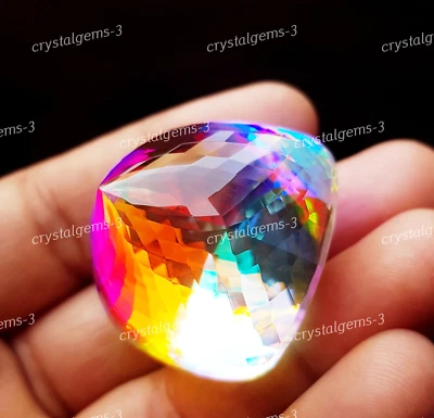 210 Crt Mystic Quartz Cushion Shape pendant Size Loose Gemstone - Image 1 of 4