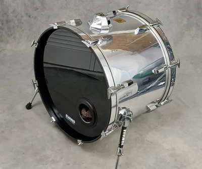 YAMAHA POWER V 22" MIRROR CHROME BASS KICK DRUM for your set - Image 1 of 4