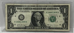 {16 maggio 1958} Banconota compleanno/anniversario banconota da 1 dollaro numero di serie fantasia - Foto 1 di 2