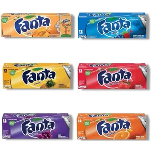 Fanta 5 Cases Deal Orange Berry Strawberry Grape Peach 60 X 355ml Cans American - Picture 1 of 1