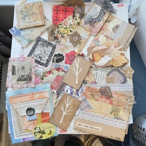 Enorme Ephemera Vintage 200-300+ Pezzi Circa 1,5 Lbs Riorganizzazione Stanza Artigianale - Foto 1 di 24