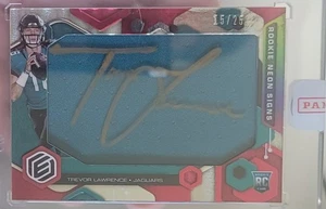 TREVOR LAWRENCE 2021 Elements Neon Signs RC Rookie Auto JAGUARS /25  - Picture 1 of 1