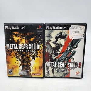 Metal Gear Solid 2 & 3 Sons of Liberty Snake Eater PS2 Playstation 2 Lot - Bild 1 von 7