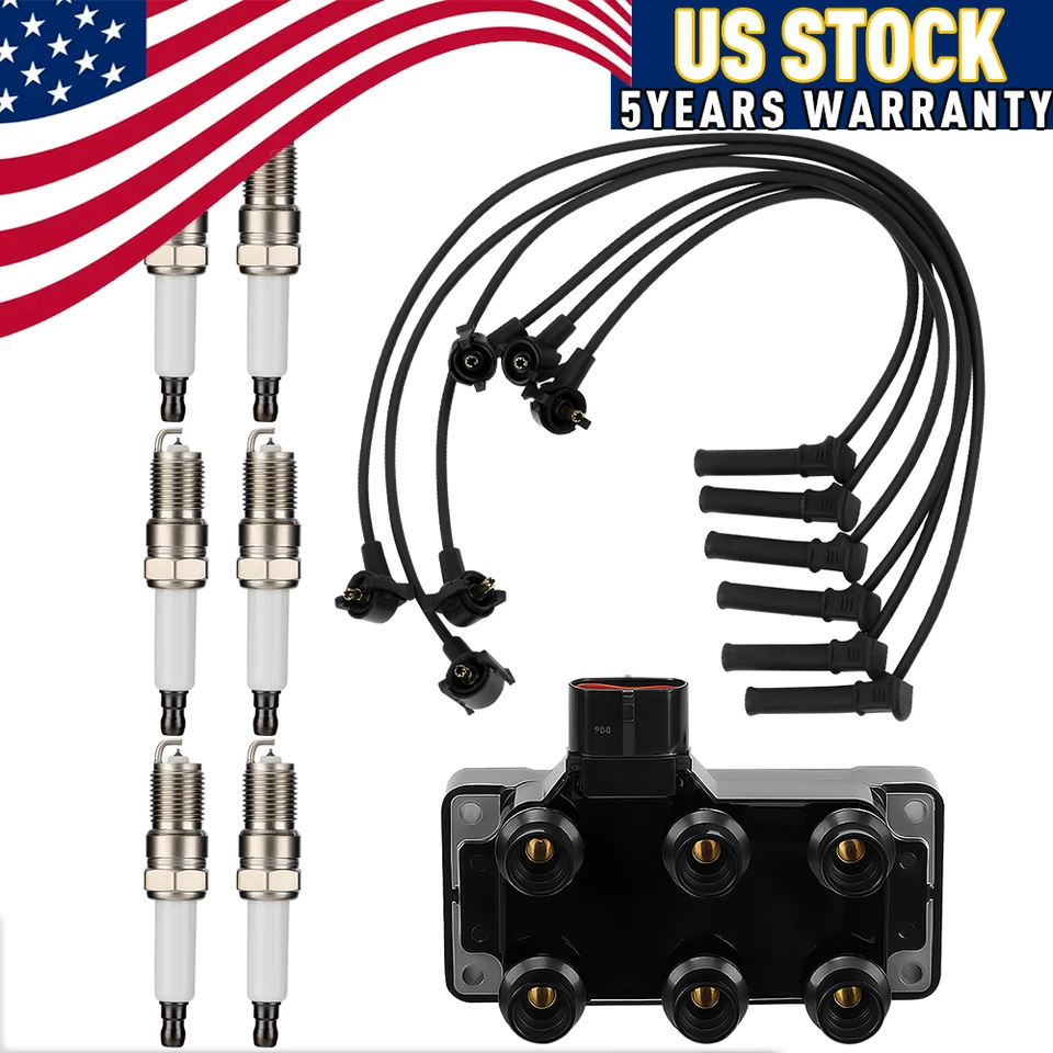 Ignition Coil & Spark Plug & Wire Set For Ford Explorer Sport Trac V6 4.0l FD480 - Image 1 of 4