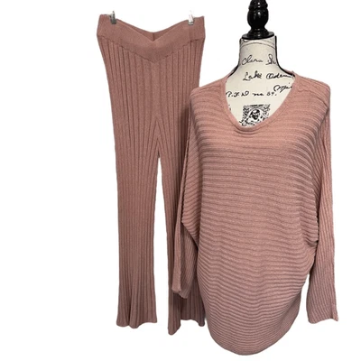 Free People Beach Lounge Conjunto Suéter Acanalado Imogene en Batido Talla Grande NUEVO Foto 1 de 4