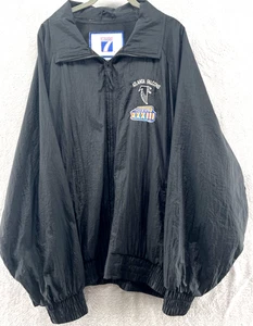 VTG Logo 7 Jacket Mens XL Atlanta Falcons SuperBowl XXXIII Full Zip Windbreaker - Picture 1 of 10