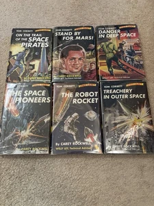 LOT OF 6 TOM CORBETT SPACE CADET HARDCOVER BOOKS-1-4,6,8  1952-1956 - Bild 1 von 4