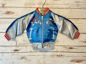 Vintage Sukajan - 1950s Japan Tour Jacket Child Reversible Dragon Eagle - Picture 1 of 20