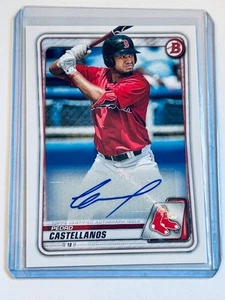 2020 Bowman Prospect Auto Pedro Castellanos Boston Red Sox - Picture 1 of 2