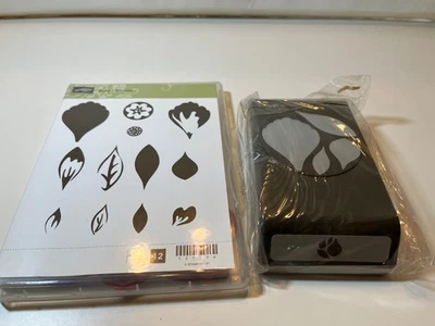 Conjunto de pétalas e selos Stampin’ Up extra grande de flor perfurada novo na embalagem artesanato de flores - Imagem 1 de 4
