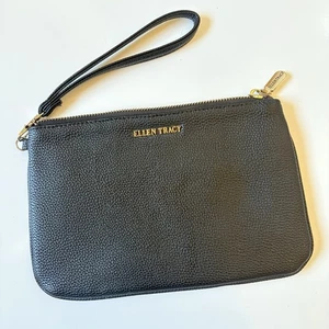 Pochette da polso Ellen Tracy collezione Croco nera oro ecopelle zip - Foto 1 di 8