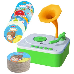Toddler Gramophone Toys Phonograph Storyteller Toy with 96 Cards Sensory Toys - Picture 1 of 12