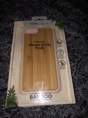 ¡¡¡NUEVO!!! Funda iHome iPhone 6/7/8 Plus - Bambú Natural - Marco Rosa Foto 1 de 3