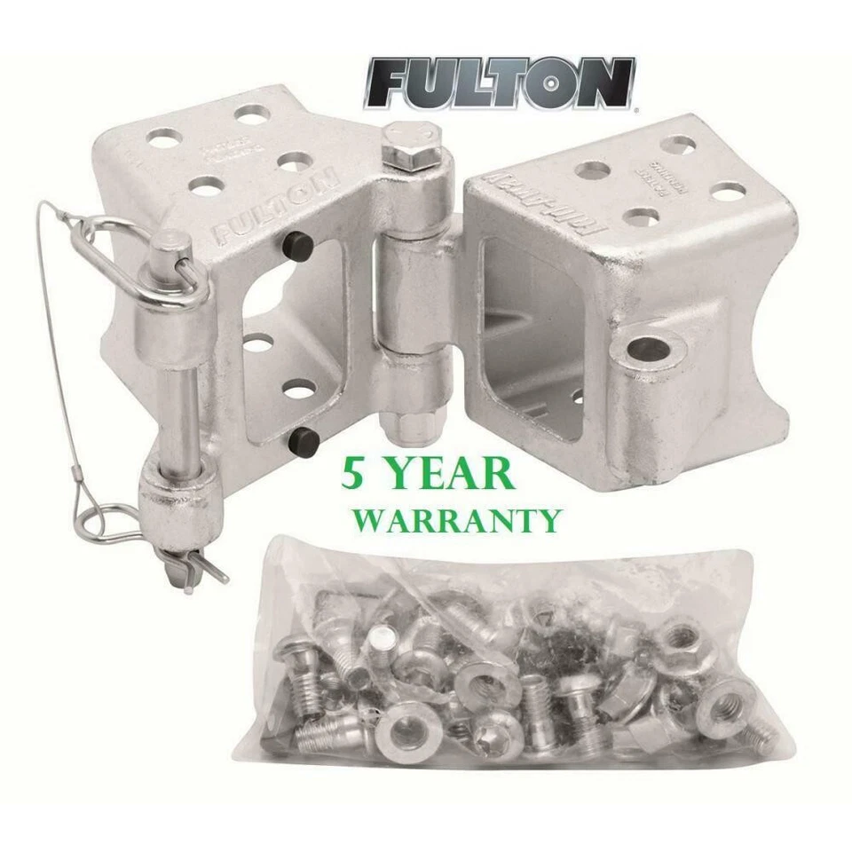 Fulton 3" x 4" Bolt-On Trailer Hinge Kit Fold-Away Coupler 7,500 lb Tongue Frame - Imagen 1 de 1