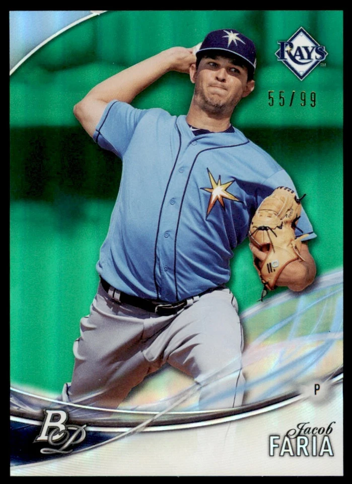 2016 Topps Jacob Faria 55/99 #TP-JF - Image 1 of 2
