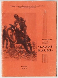 LETONIA 14ª CARRERA DE MOTOCICLETAS TRADICIONAL PROGRAMA COPA GAUJAS KAUSS VALMIERA 1977 - Imagen 1 de 6