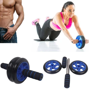 DOUBLE WHEEL ATTREZZO PER ADDOMINALI RUOTA PALESTRA FITNESS CORPO TRAINING - Foto 1 di 3