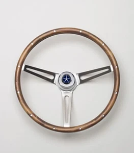 1968-69 DODGE CHARGER CORONET PENTASTAR 15" WOOD STEERING WHEEL w/INSTALL KIT - Picture 1 of 3
