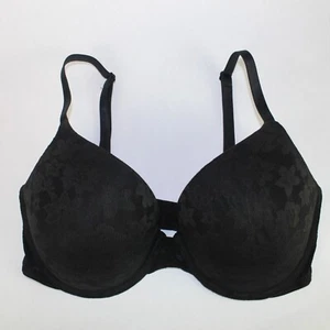 Victoria's Secret Pink Wear Everywhere Push Up Bra Size 34DD Black Lace - Picture 1 of 7