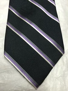 CHAPS MENS TIE BLUE WITH PURPLE AND WHITE STRIPES 60 X 3.5 - Picture 1 of 4