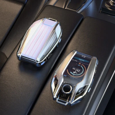 Colour fibre TPU Key Cover Case for BMW X7 740Li 535i X3 X5 - Imagem 1 de 4
