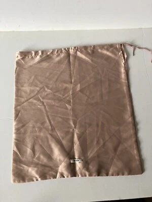 Nuevo Auténtico Bolso de Almacenamiento PRADA Rubor Satinado Cordón Suave Cubierta Antipolvo 13' X 14" Foto 1 de 4