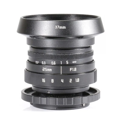 25mm F1.8 CCTV Lens C mount For Fujifilm FX mount Camera XE1 XE1 XH1 XM1 XPro1 - Image 1 of 4